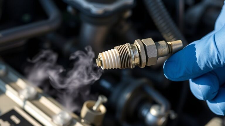 check spark plugs white smoke