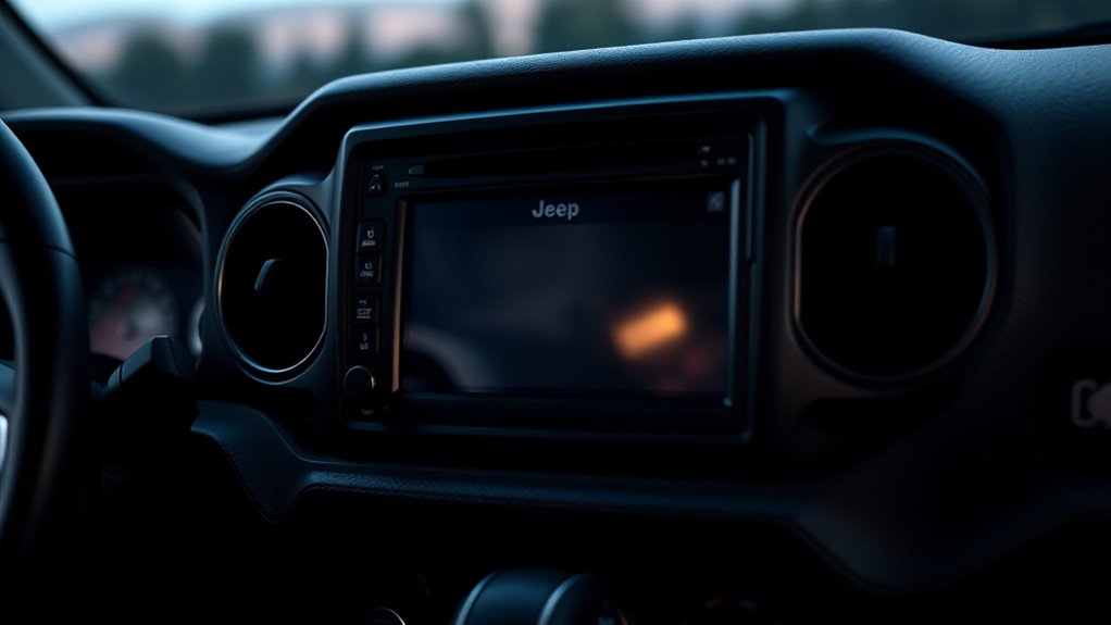 jeep radio screen blackness
