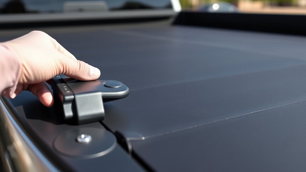 opening a tonneau cover