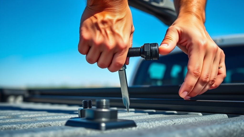 removing tonneau cover rails