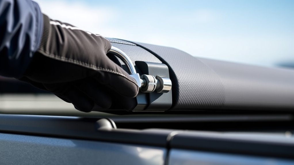 securely lock tonneau cover